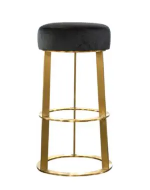 Black cushioned tall stool