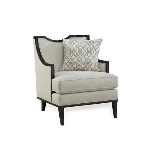 Modern beige armchair with cushion