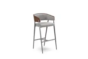 Stylish bar stool with metal legs