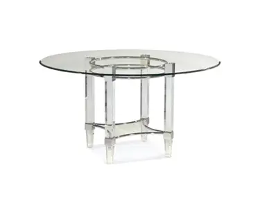 Elegant round table with transparent base