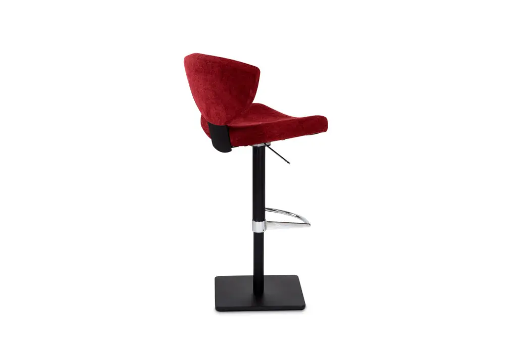 Adjustable red bar stool design