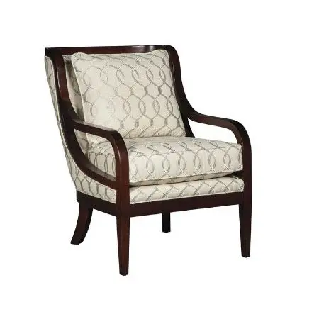 Stylish armchair with geometric upholstery