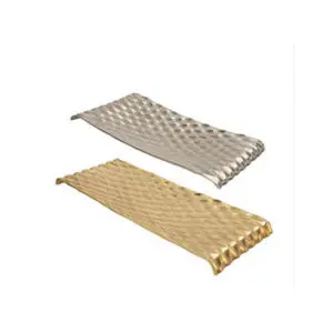 Two metallic sheets, gold and silver