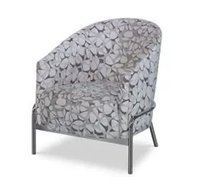 Stylish armchair featuring floral design