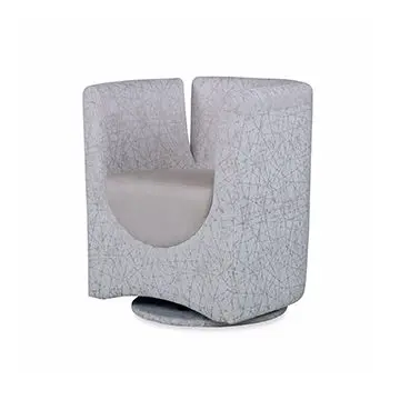 Modern swivel chair with geometric design