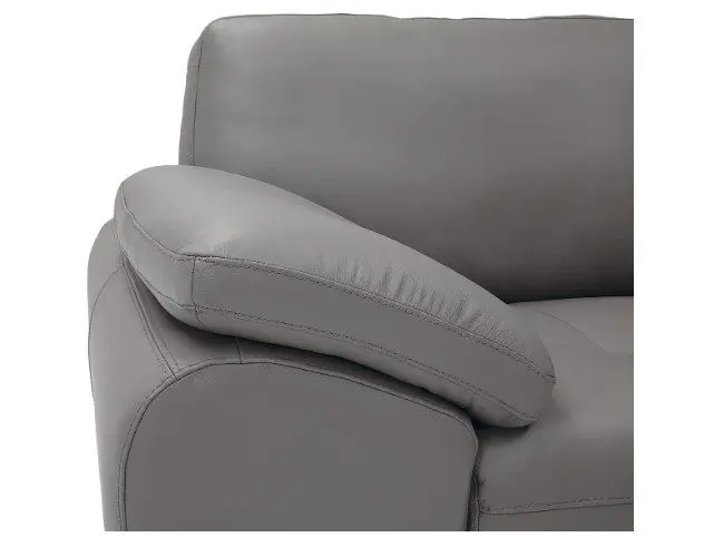 Contemporary leather sofa corner view