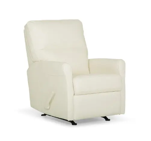 Comfortable white leather recliner chair