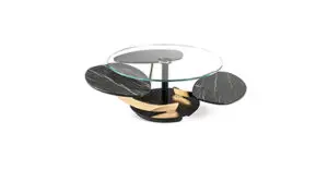 Stylish round table with rotating sections