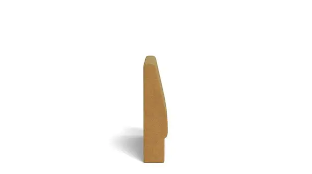 Simple brown block on white surface