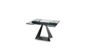 Stylish black and glass dining table