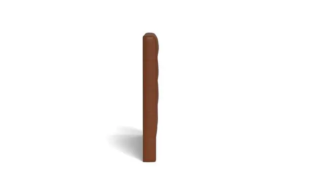 Vertical chocolate bar isolated