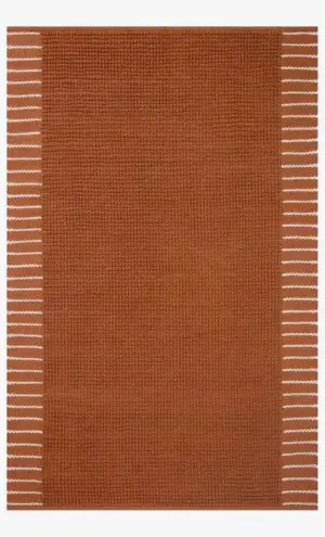 Textured brown area rug