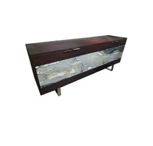 Stylish storage unit with artistic front panels