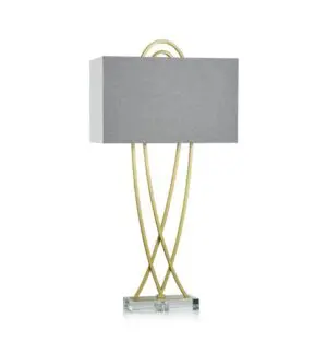 Stylish lamp with gold base