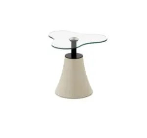 Modern glass-top side table
