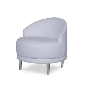 Round back chair with metal legs