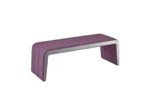Modern pink bench with sleek design